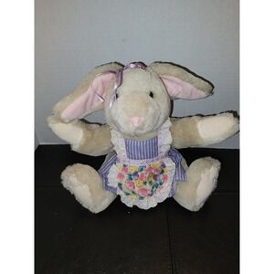 Vtg The Bialosky Treasury 1996 Molly Easter Bunny Plush Jointed Rabbit 12" apron